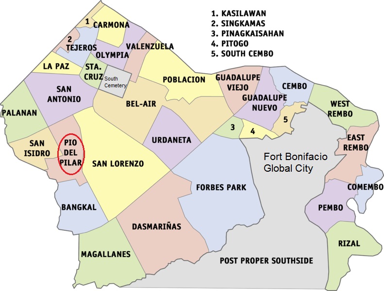 Pio Del Pilar Makati Map Pio Del Pilar Barangay Makati City