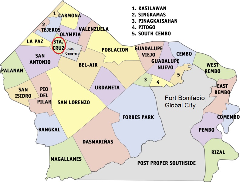 Sta Cruz Manila Map Sta Cruz Barangay Makati City